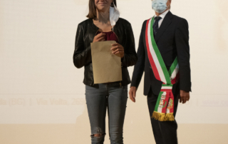 Il Sindaco di Calusco d'Adda Michele Pellegrini alla cerimonia 2020.