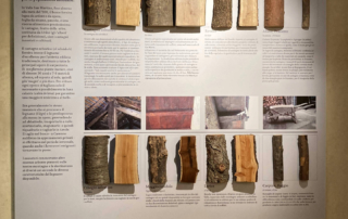 Interno del Museo Ca' Martì, sezione dedicata alle risorse del territorio: i legnami.